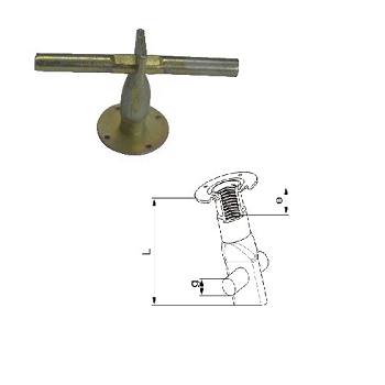 Casquillo de fijación con placa de clavos y pasador transversal